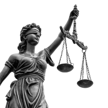 Estátua da Justiça segurando uma balança